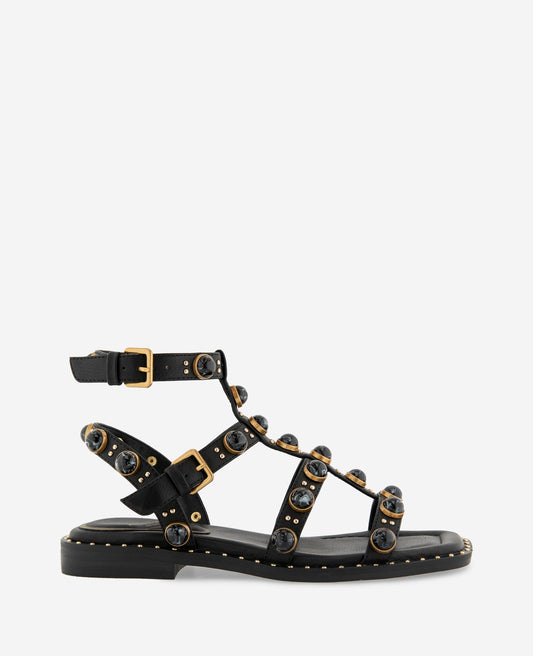 Ruby Leather Jewel Gladiator Sandal