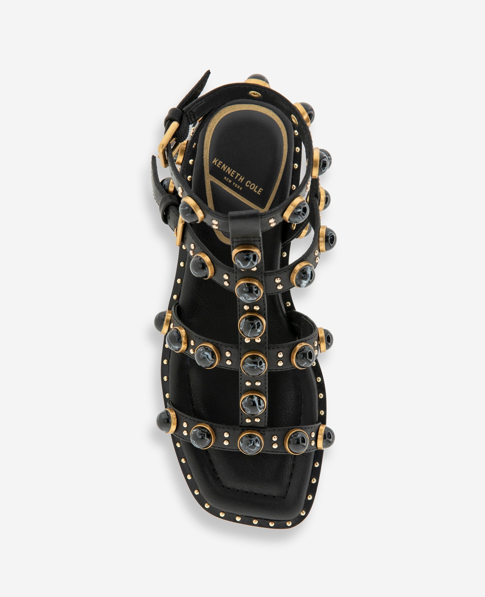 Ruby Leather Jewel Gladiator Sandal