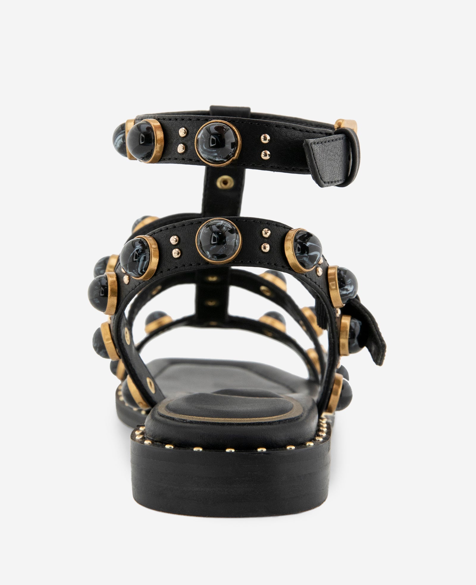 Ruby Leather Jewel Gladiator Sandal
