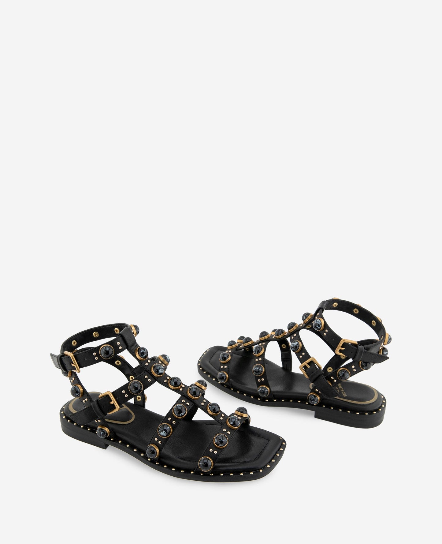 Ruby Leather Jewel Gladiator Sandal