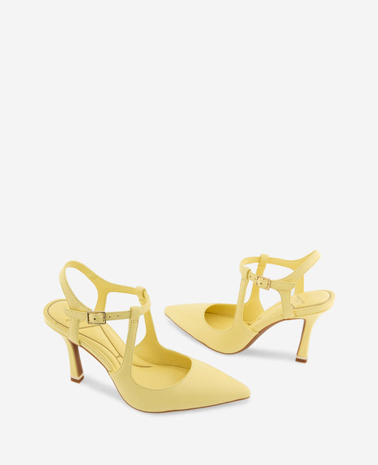 Romi Leather Ankle Slingback Heel