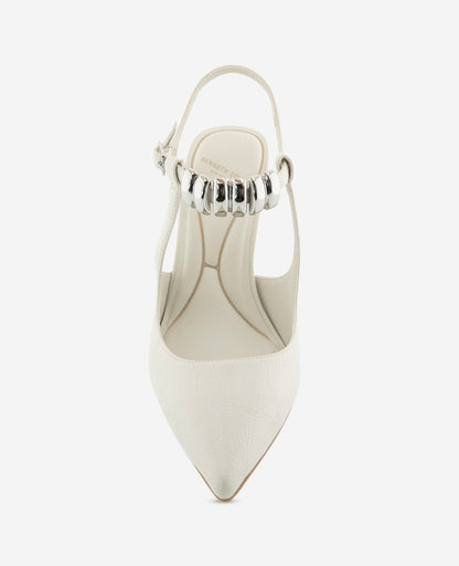 Romi Patent Hardware Ankle Slingback Heel