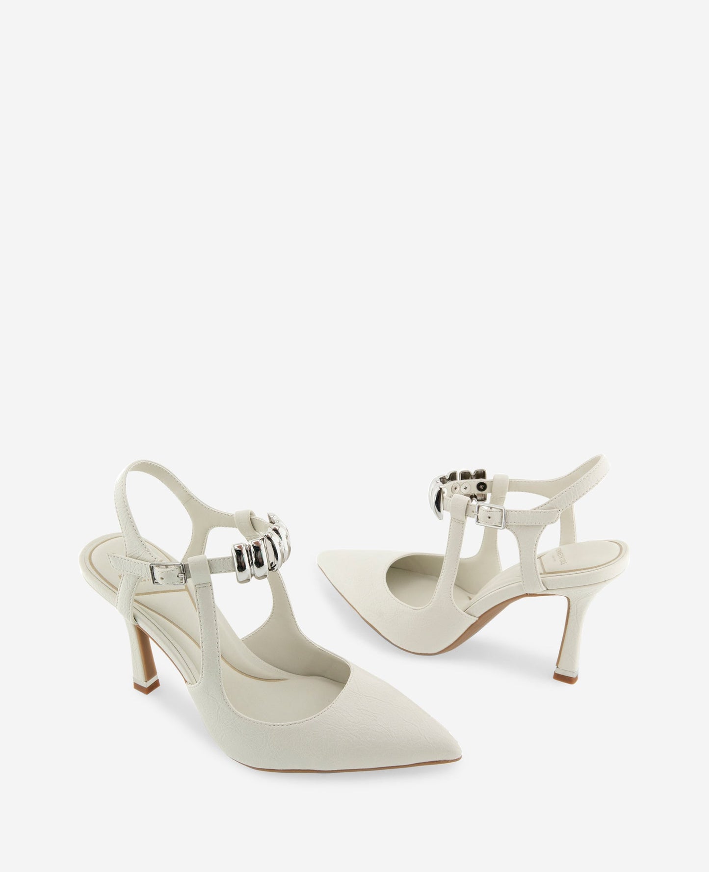 Romi Patent Hardware Ankle Slingback Heel