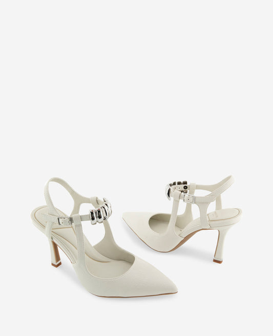 Romi Patent Hardware Ankle Slingback Heel
