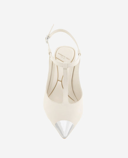 Romi T-Strap Leather Slingback Heel