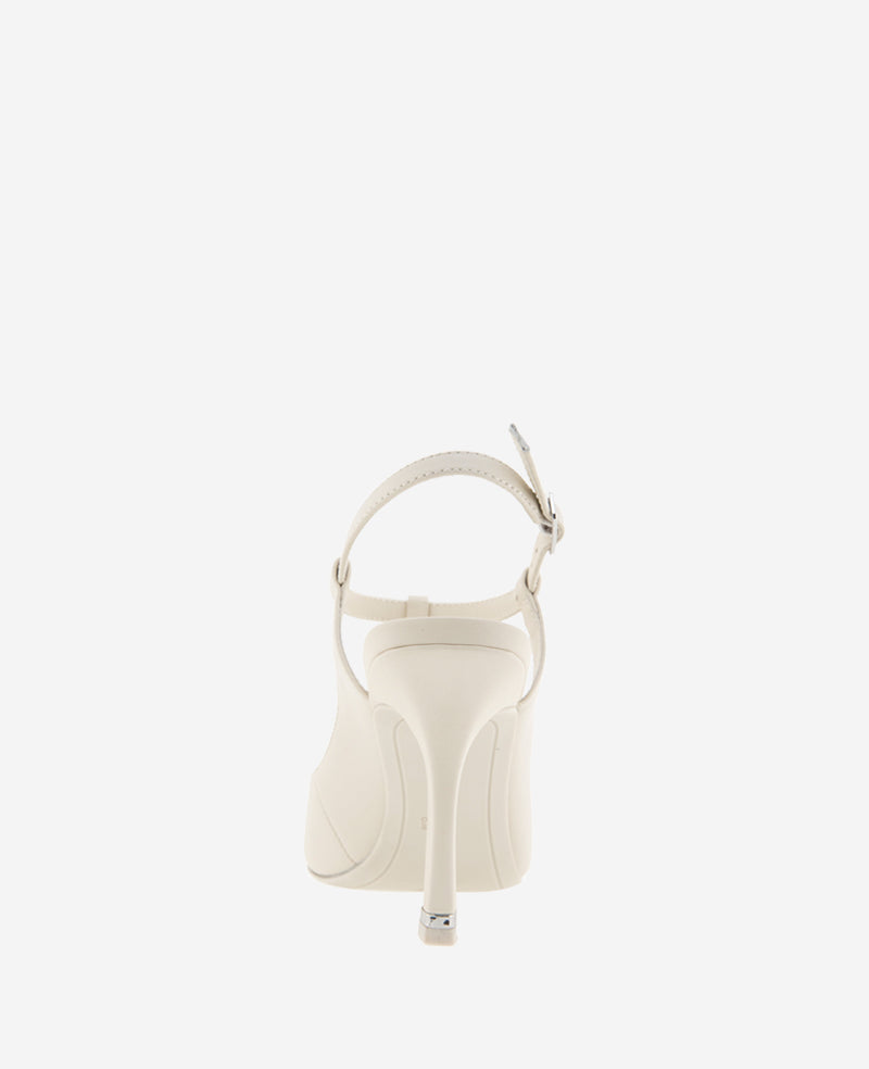 Romi T-Strap Leather Slingback Heel