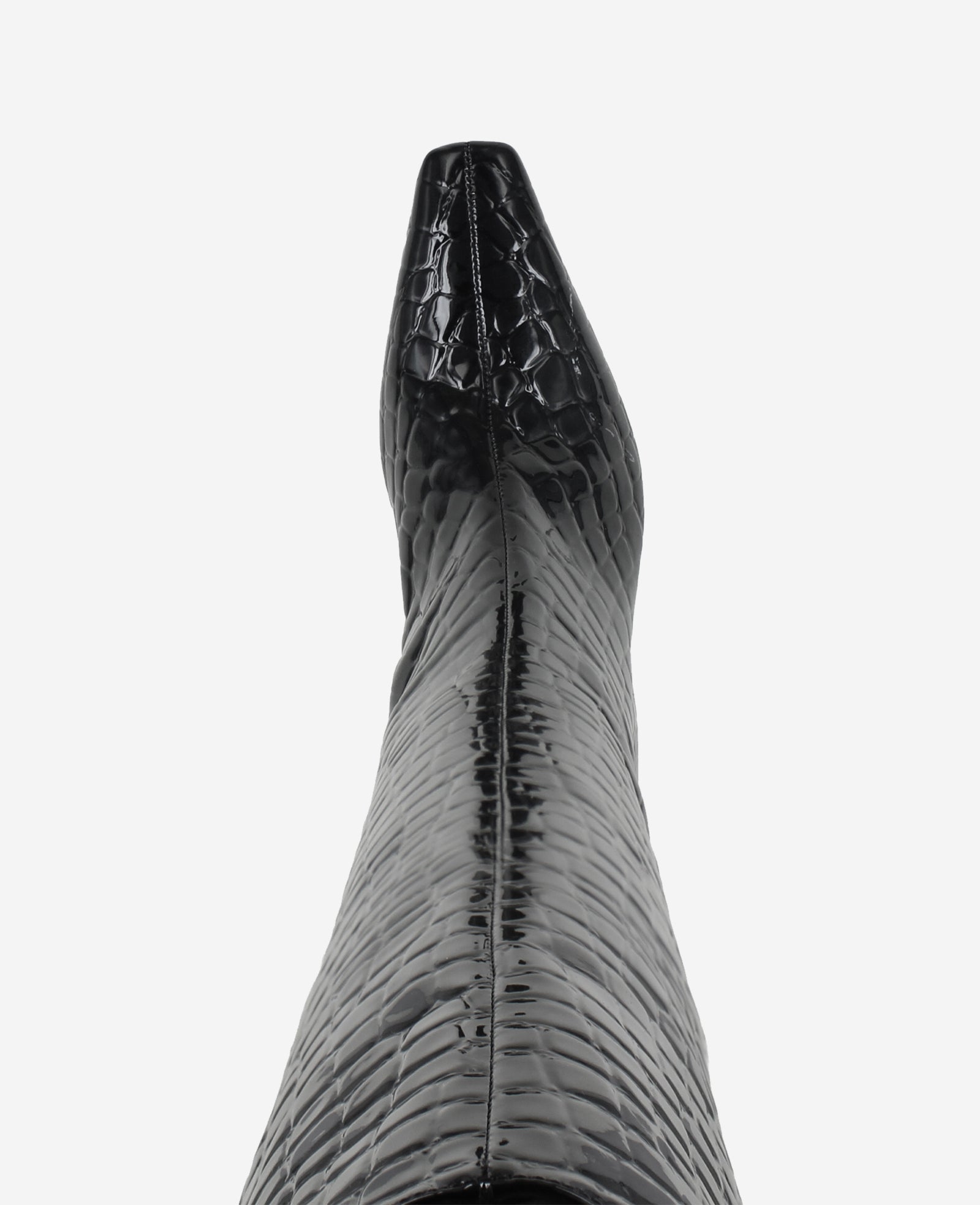 Rubia Croco Patent Tall Heel Boot