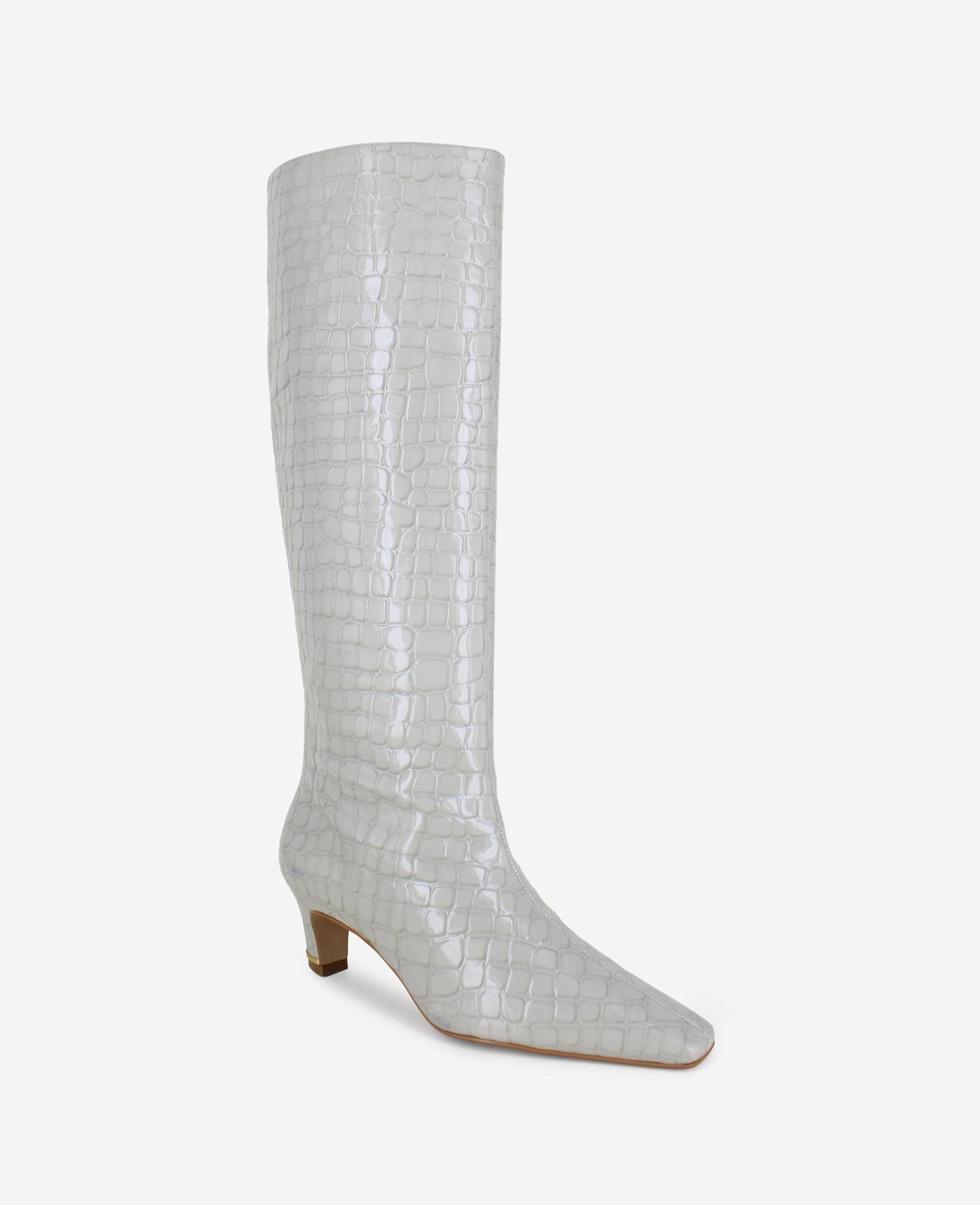 Rubia Croco Patent Tall Heel Boot