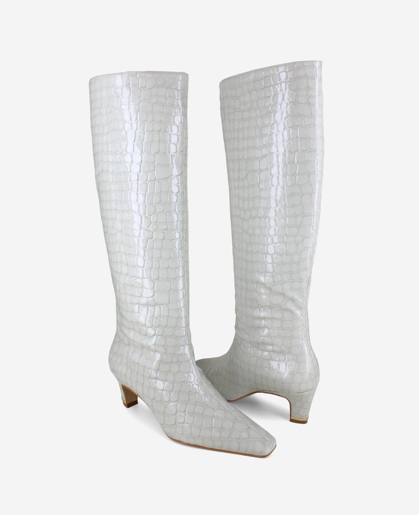 Rubia Croco Patent Tall Heel Boot