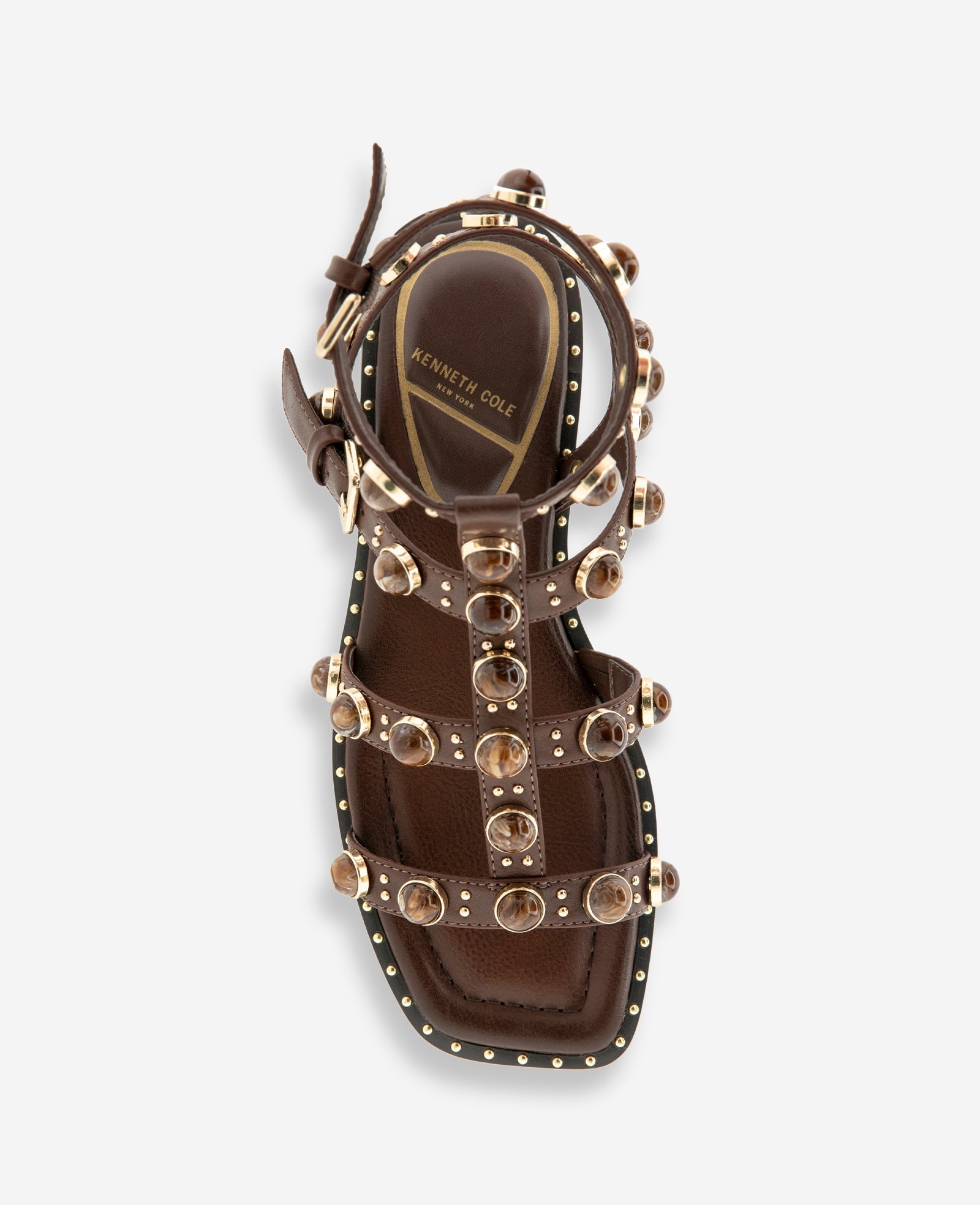 Ruby Leather Jewel Gladiator Sandal