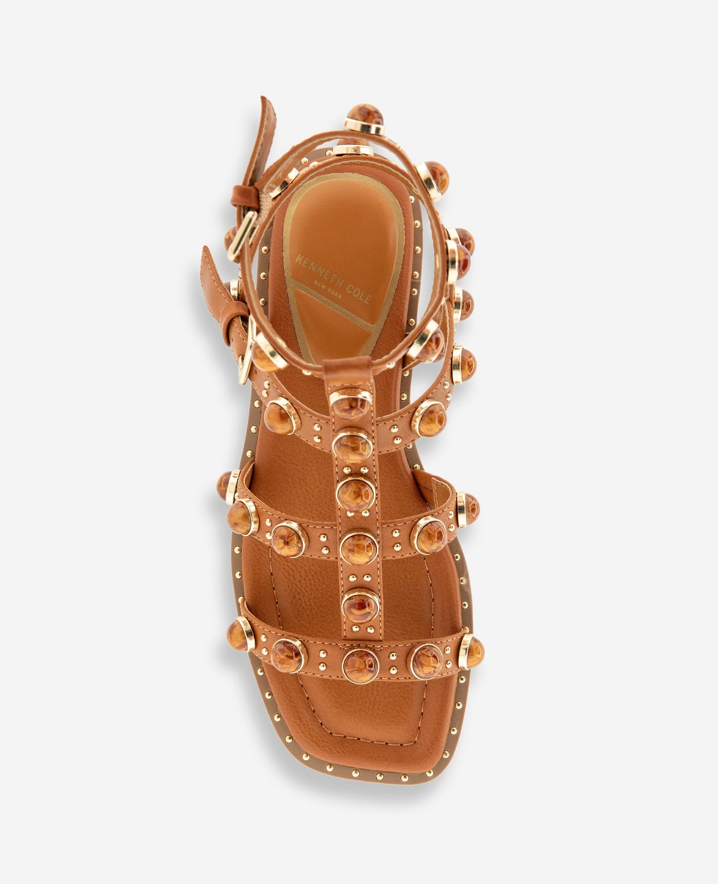 Ruby Leather Jewel Gladiator Sandal