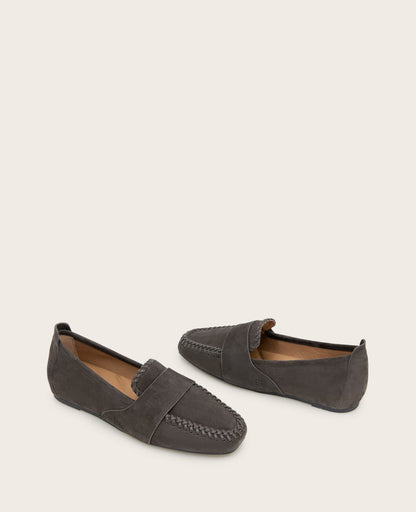 GENTLE SOULS - Sandra Suede Braid Detail Loafer