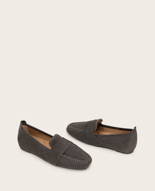GENTLE SOULS - Sandra Suede Braid Detail Loafer