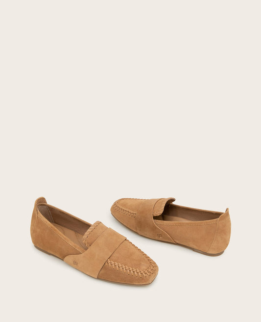 GENTLE SOULS - Sandra Suede Braid Detail Loafer
