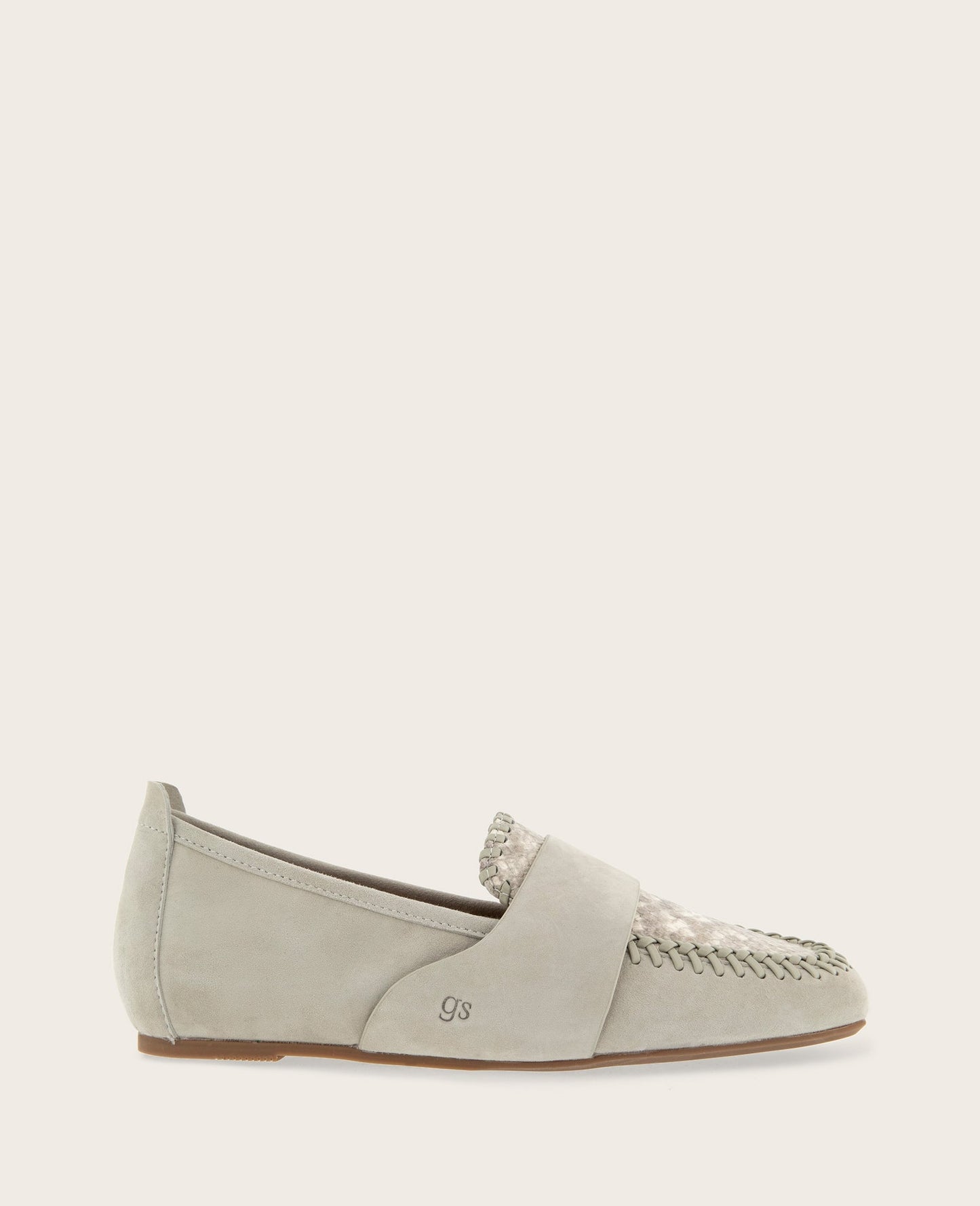 GENTLE SOULS - Sandra Suede and Snake Combo Braided Detail Loafer
