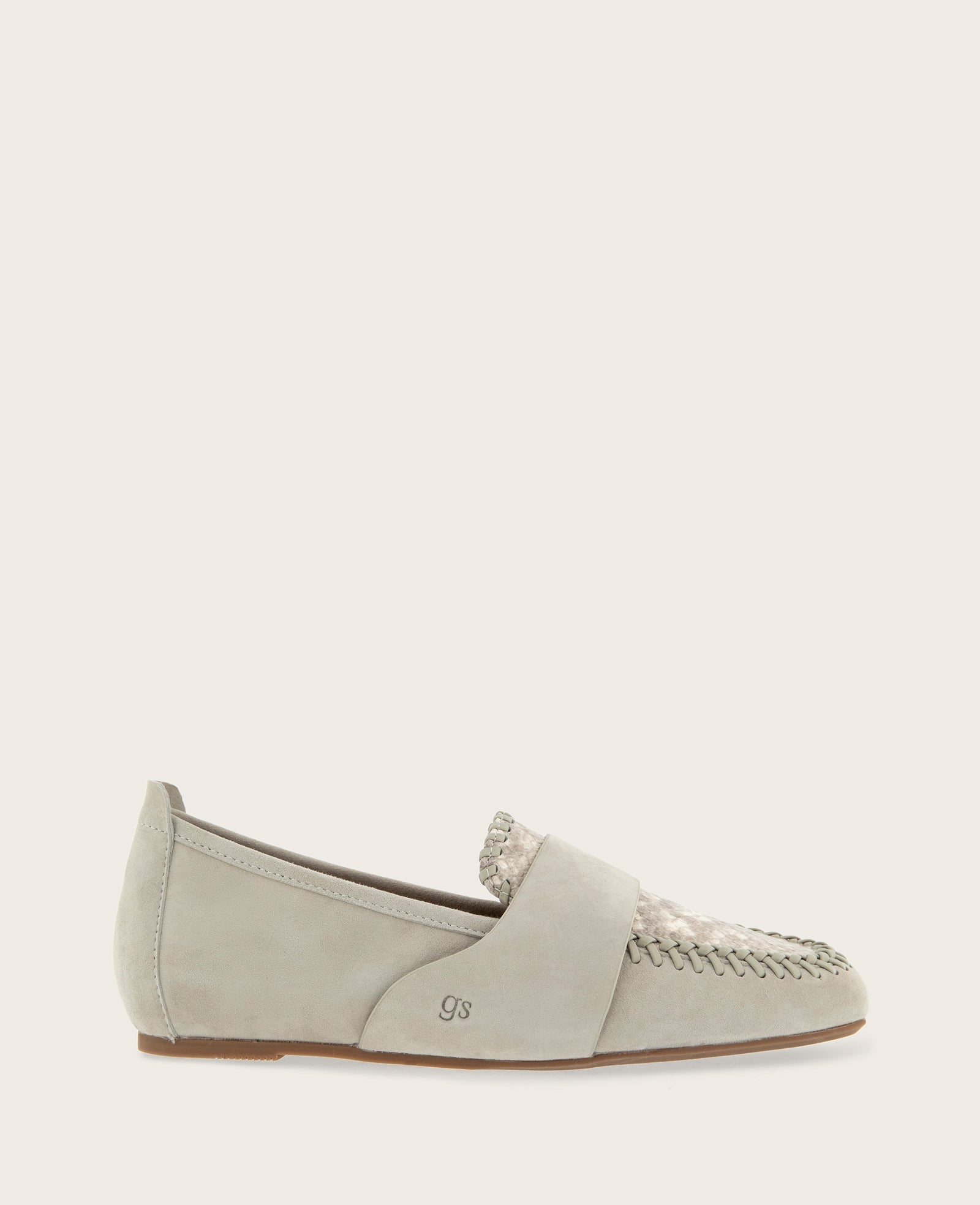 GENTLE SOULS - Sandra Suede and Snake Combo Braided Detail Loafer