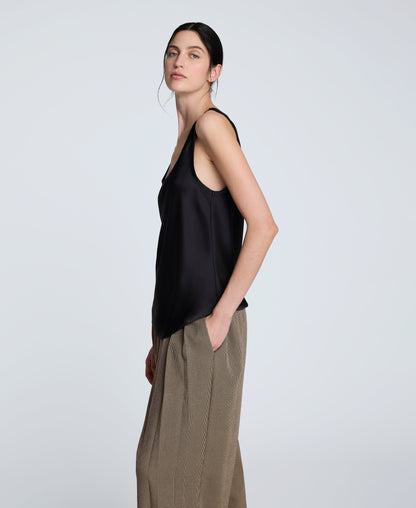 Satin Scoop Neck Tank