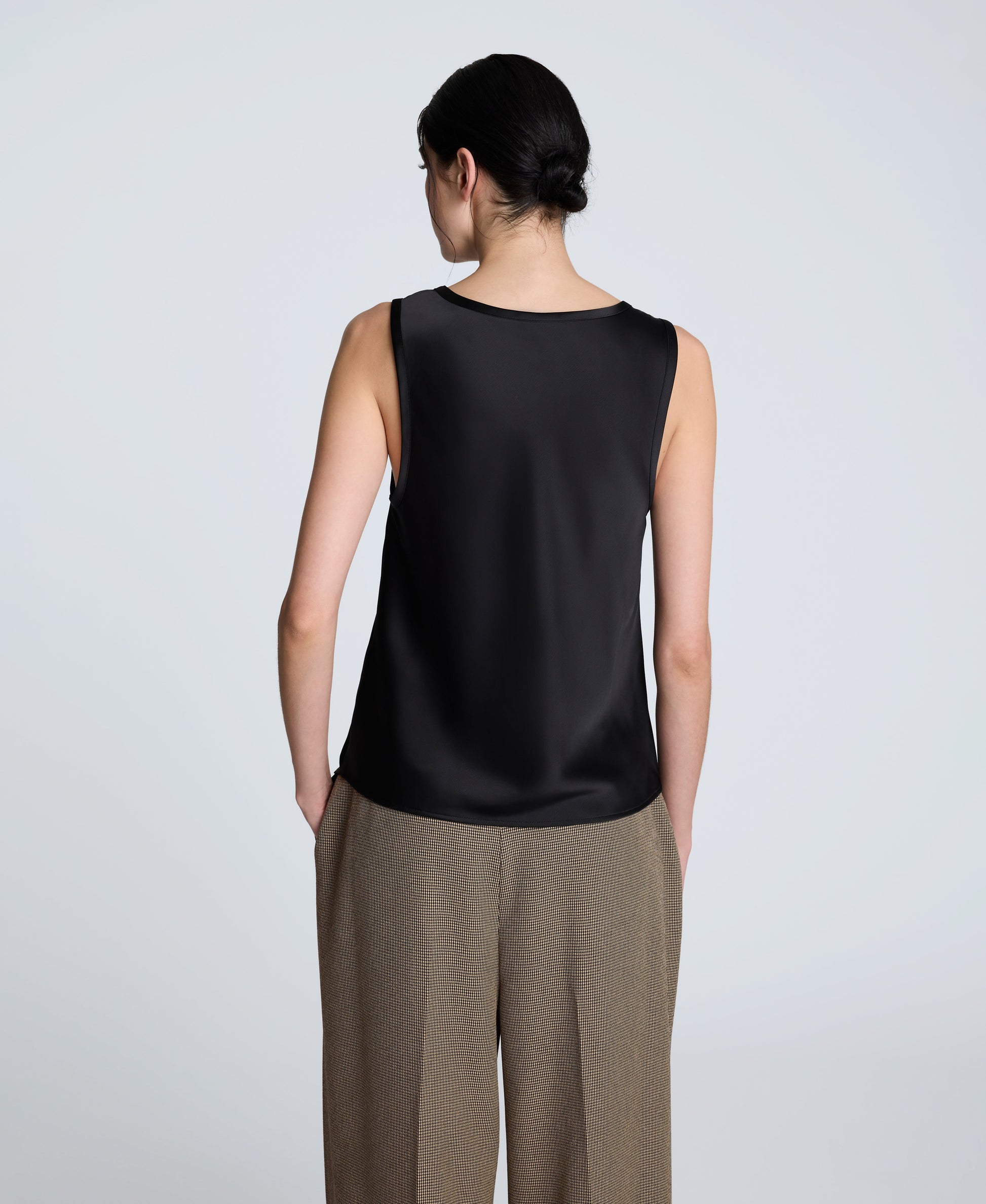 Satin Scoop Neck Tank