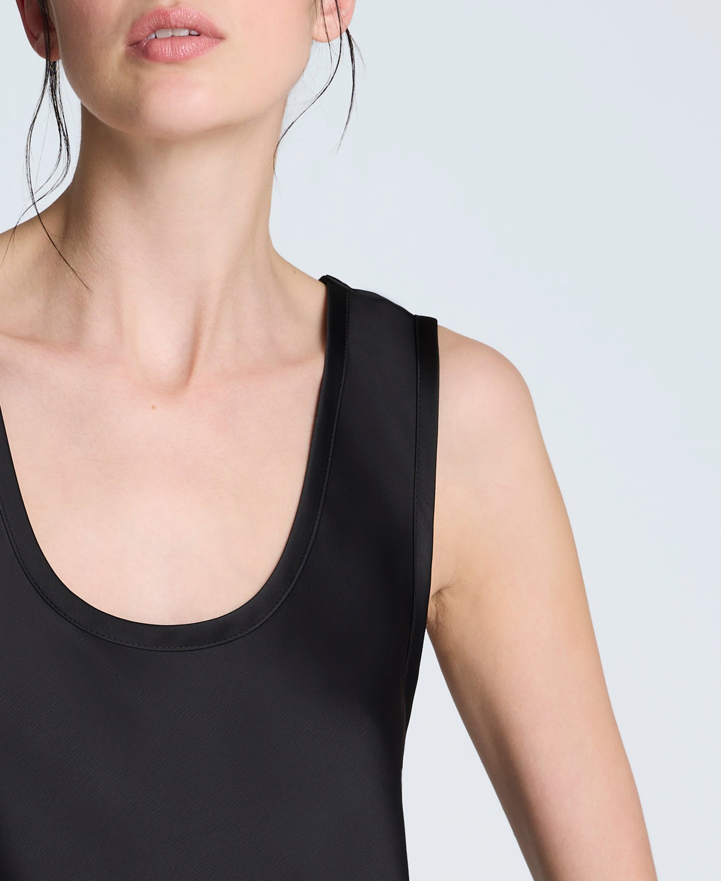 Satin Scoop Neck Tank