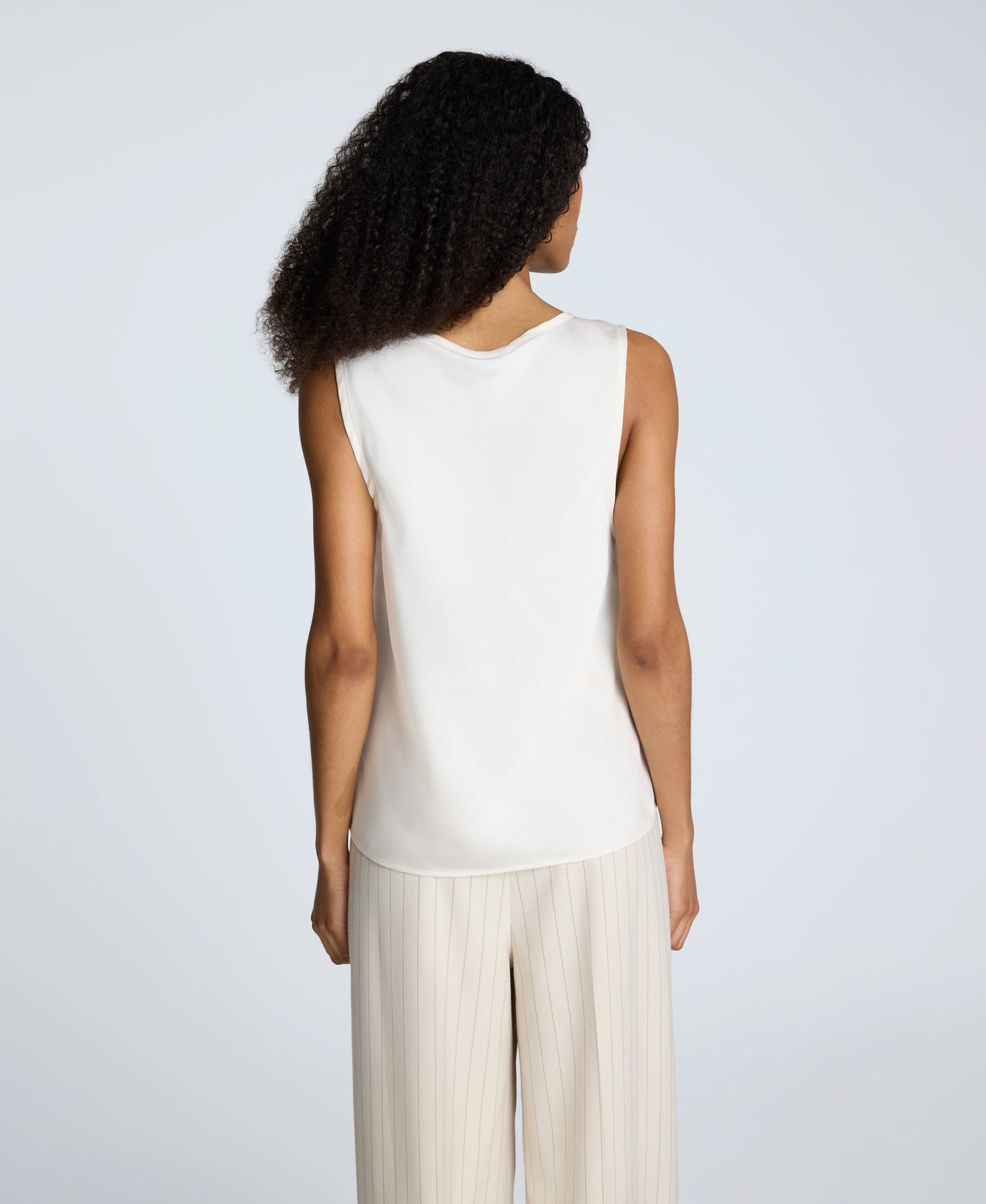 Satin Scoop Neck Tank