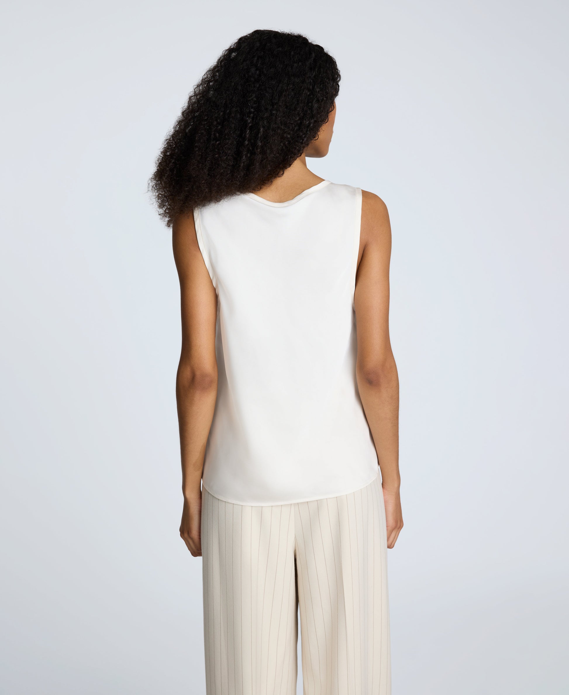 Satin Scoop Neck Tank