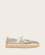 GENTLE SOULS - Sienna Metallic Fish Net Mary Jane Espadrille