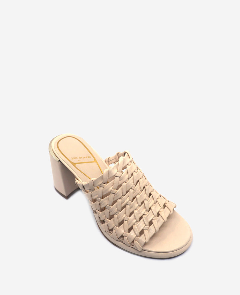 Solara Leather Woven Heel Sandal