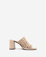 Solara Leather Woven Heel Sandal