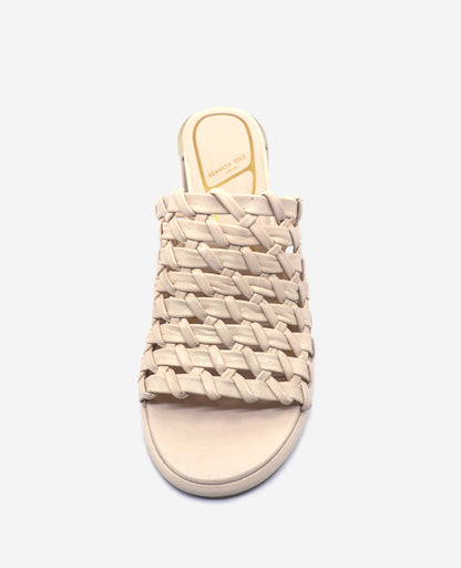 Solara Leather Woven Heel Sandal