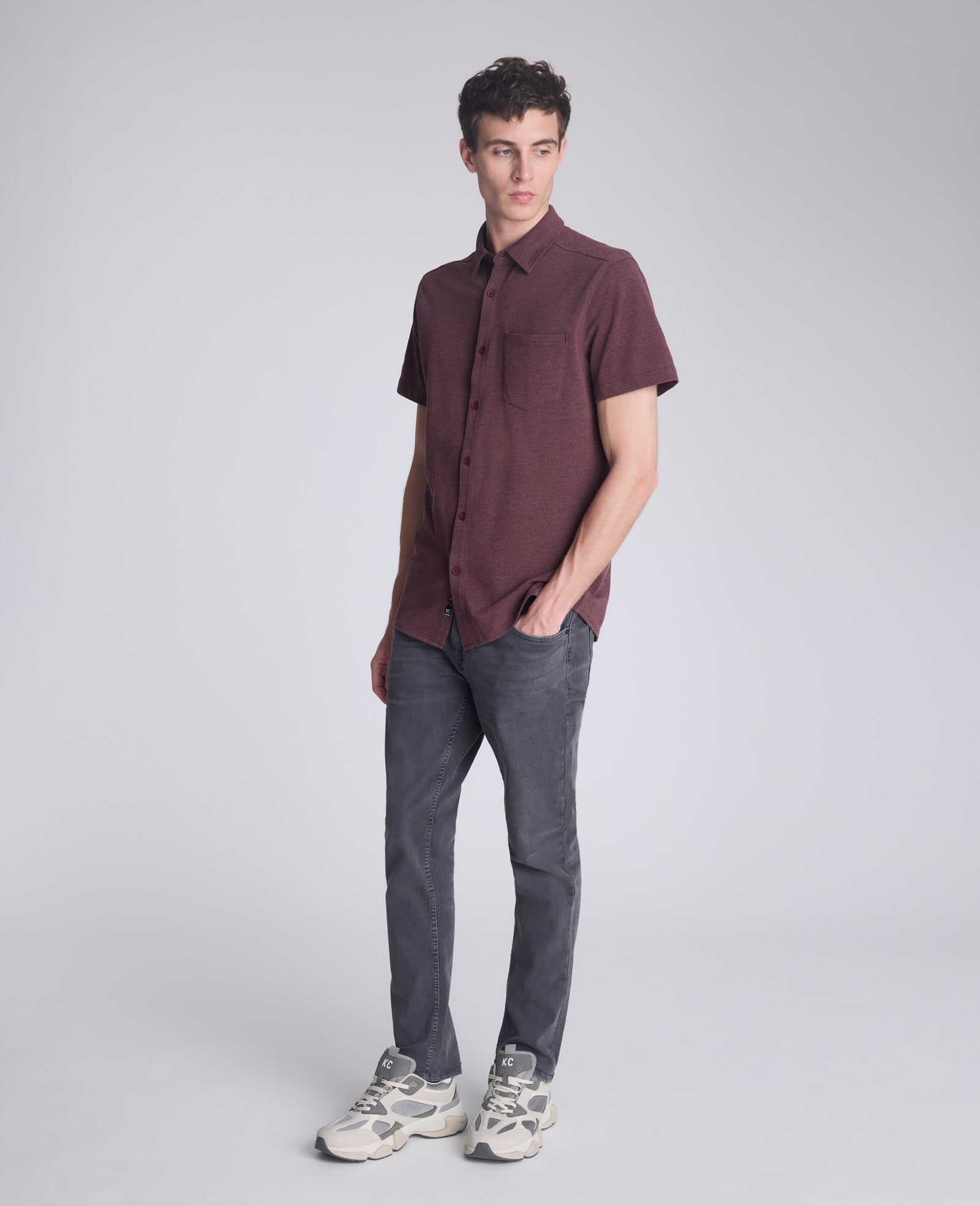 Short Sleeve Sportshirt with Chest Pocket