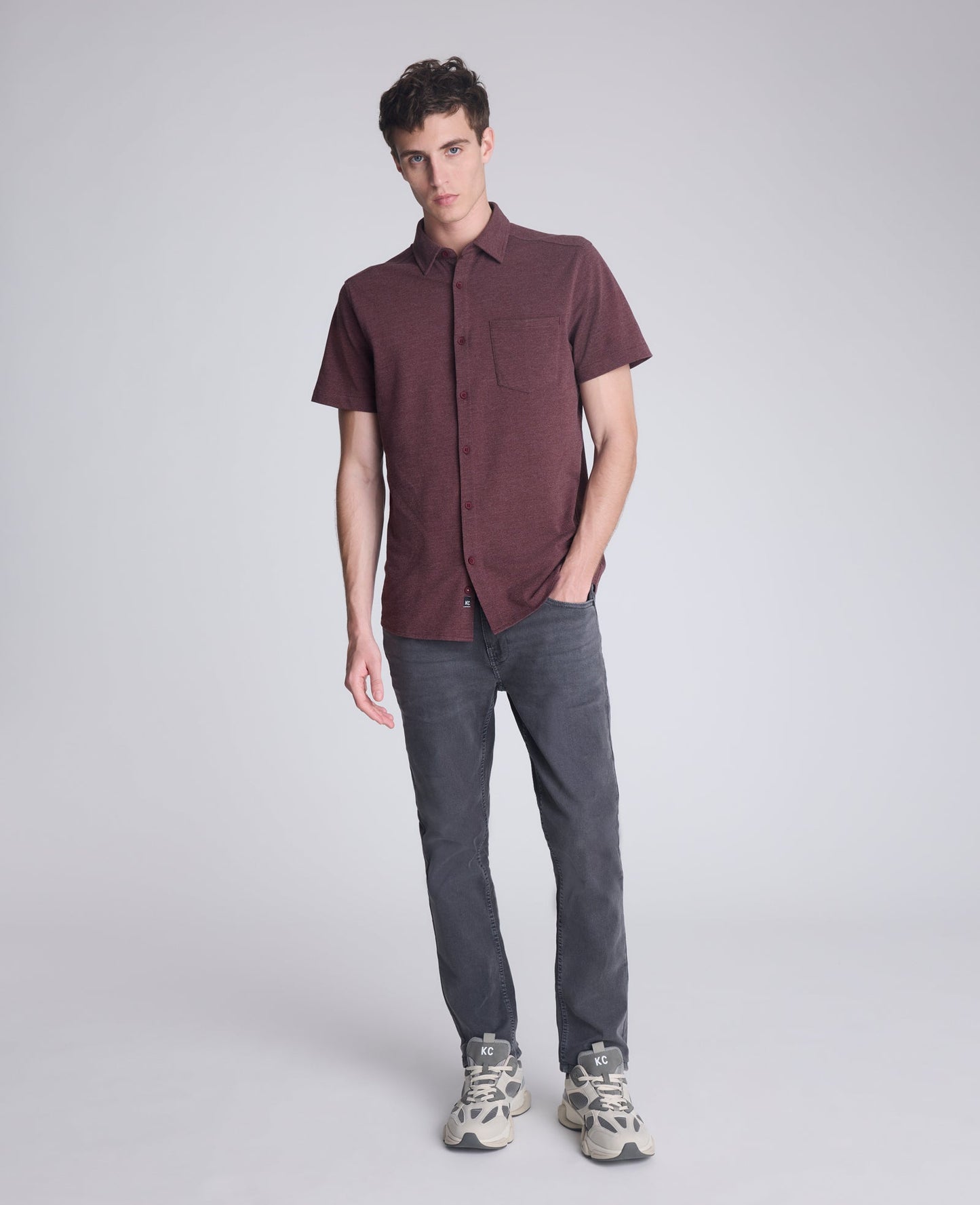 Short Sleeve Sportshirt with Chest Pocket