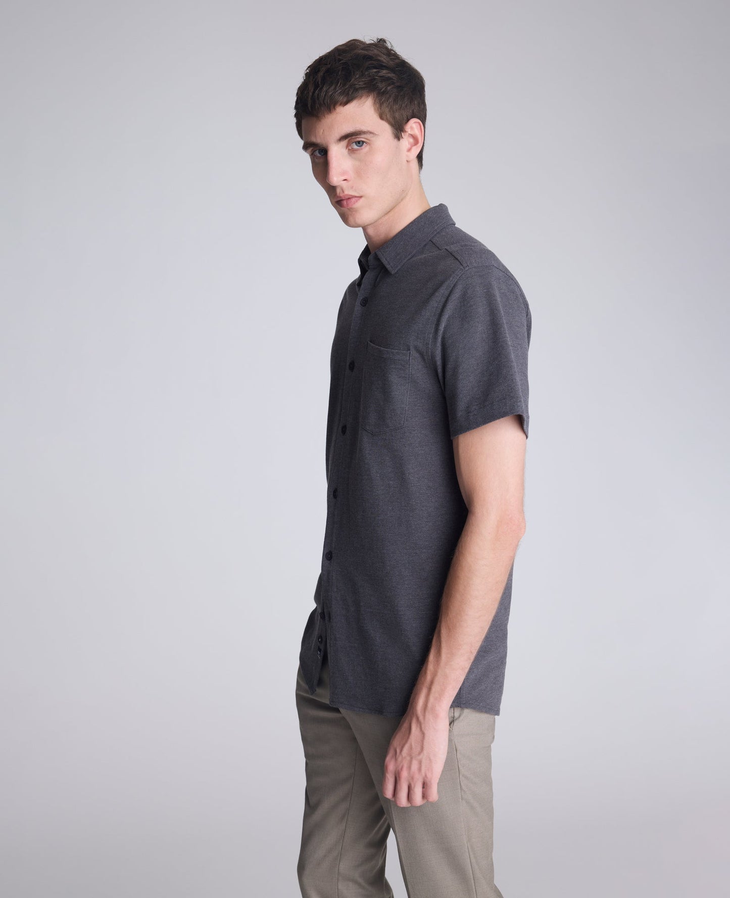 Short Sleeve Sportshirt with Chest Pocket