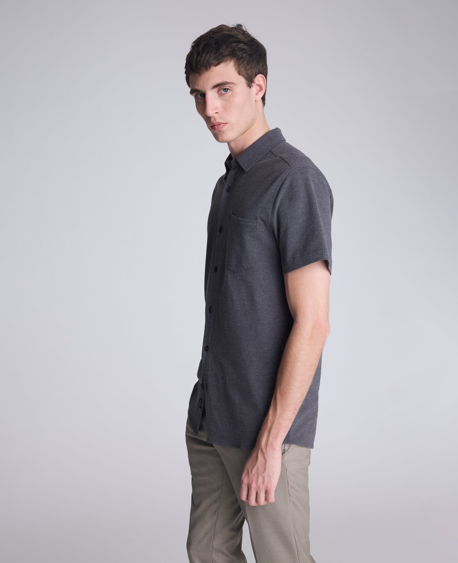 Short Sleeve Sportshirt with Chest Pocket