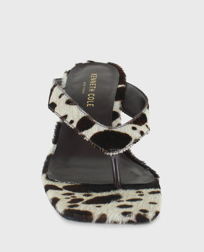 Susannah Calf Hair Thong Wedge Sandal