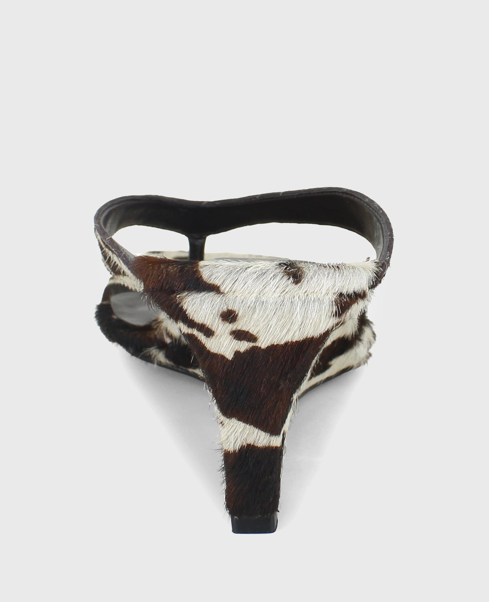 Susannah Calf Hair Thong Wedge Sandal