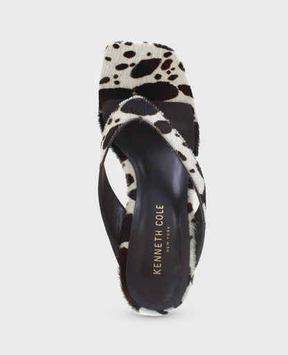 Susannah Calf Hair Thong Wedge Sandal