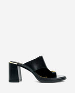 Syndika Leather Stone Toe Ring Heeled Sandal