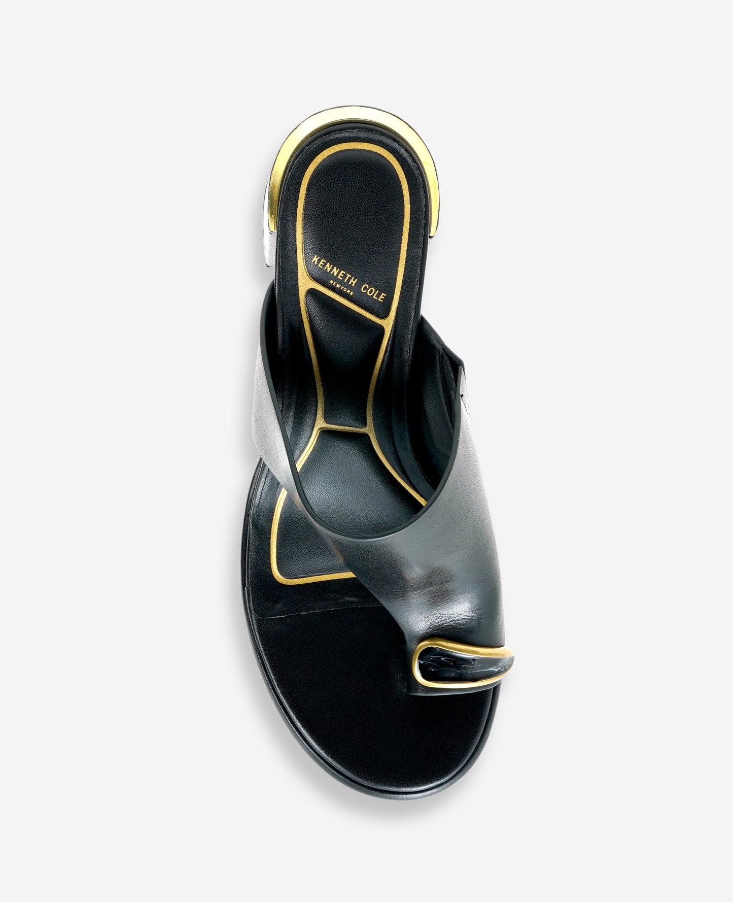 Syndika Leather Stone Toe Ring Heeled Sandal