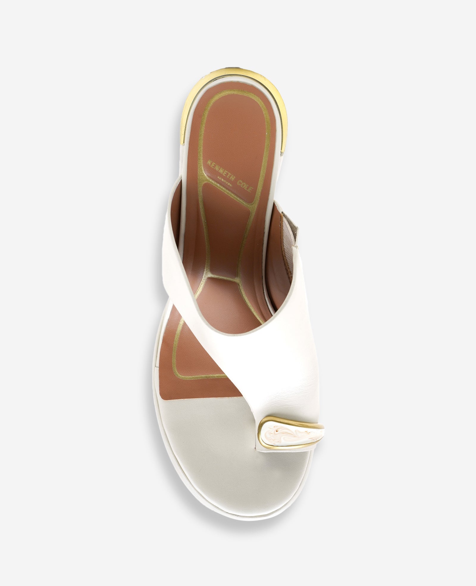 Syndika Leather Stone Toe Ring Heeled Sandal
