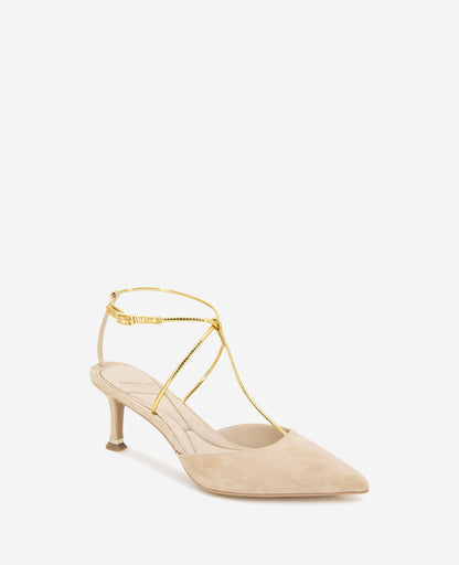 Umi T-Strap Suede Heel