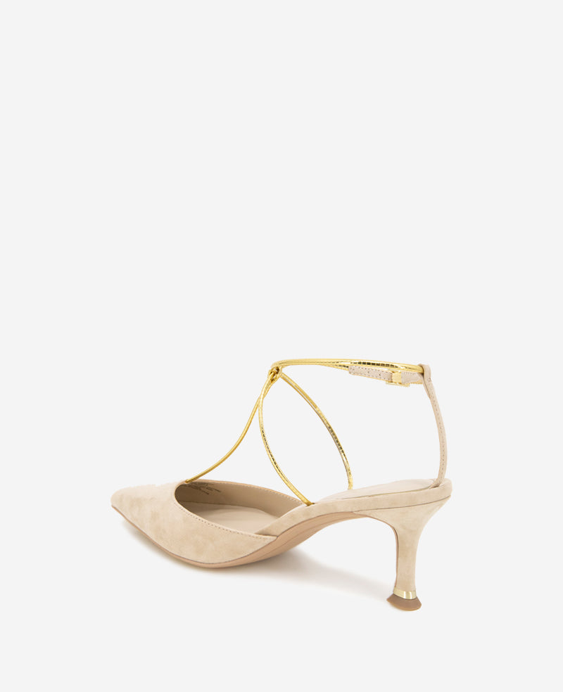 Umi T-Strap Suede Heel