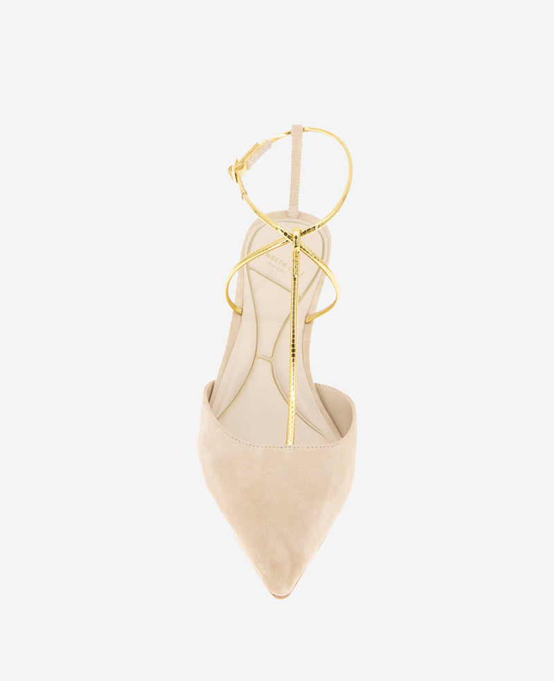 Umi T-Strap Suede Heel