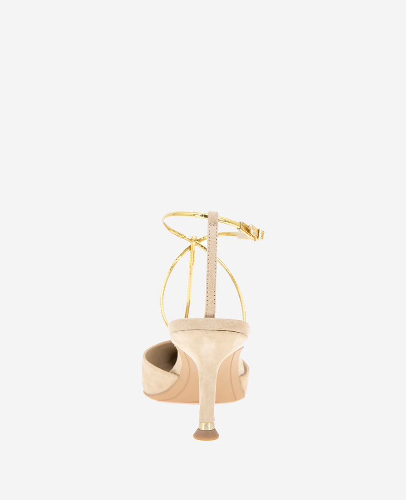 Umi T-Strap Suede Heel