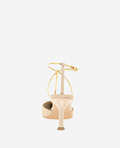 Umi T-Strap Suede Heel
