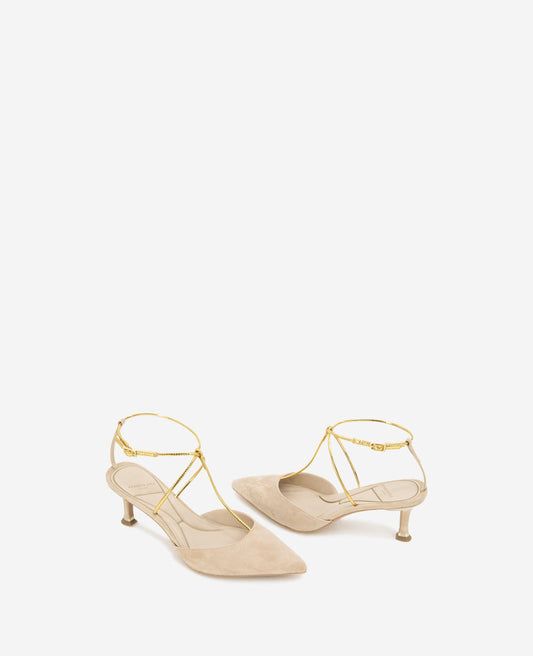 Umi T-Strap Suede Heel