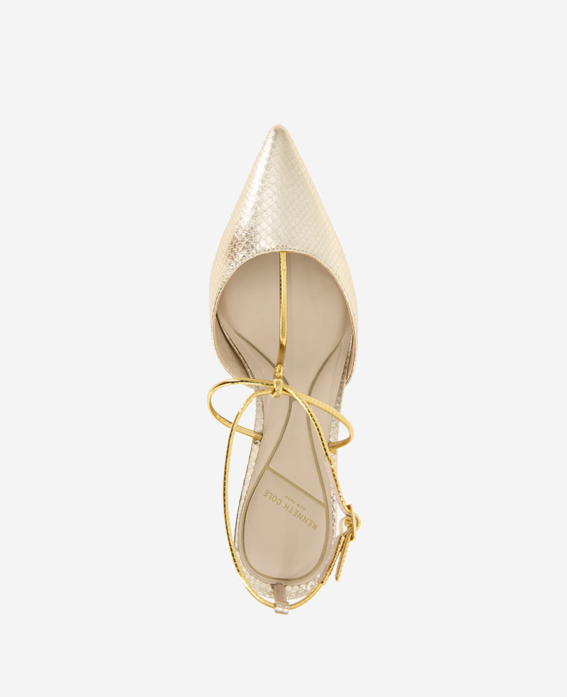 Umi T-Strap Metallic Heel