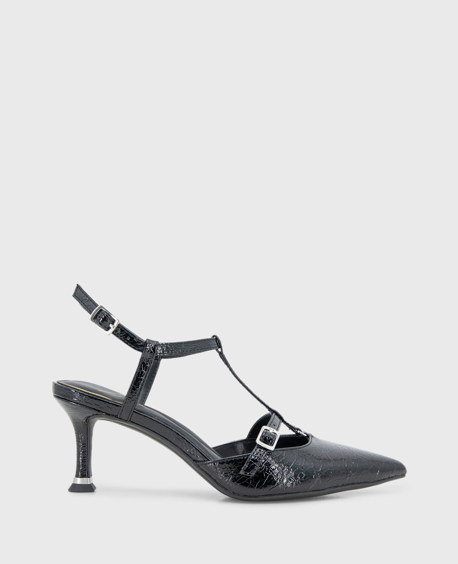 Urka Crinkle Patent Slingback Heel