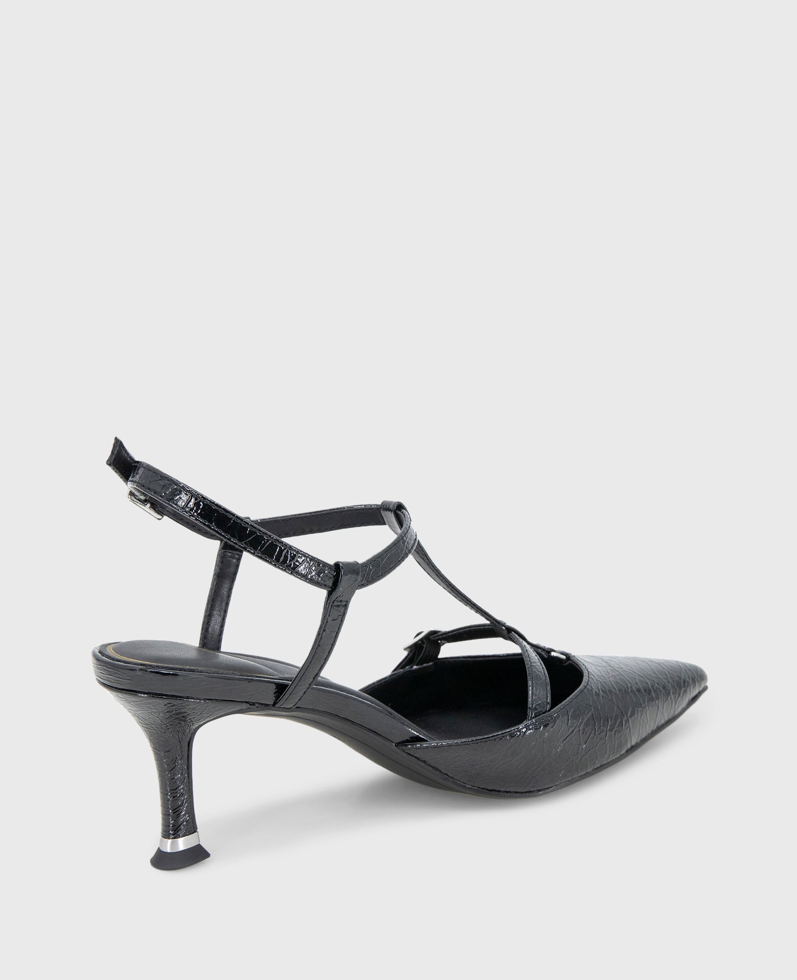 Urka Crinkle Patent Slingback Heel