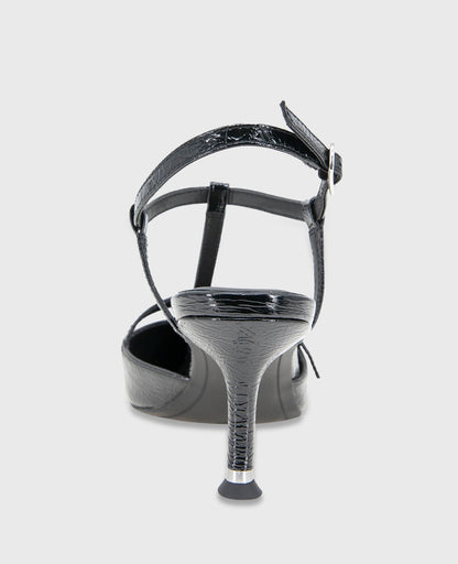 Urka Crinkle Patent Slingback Heel