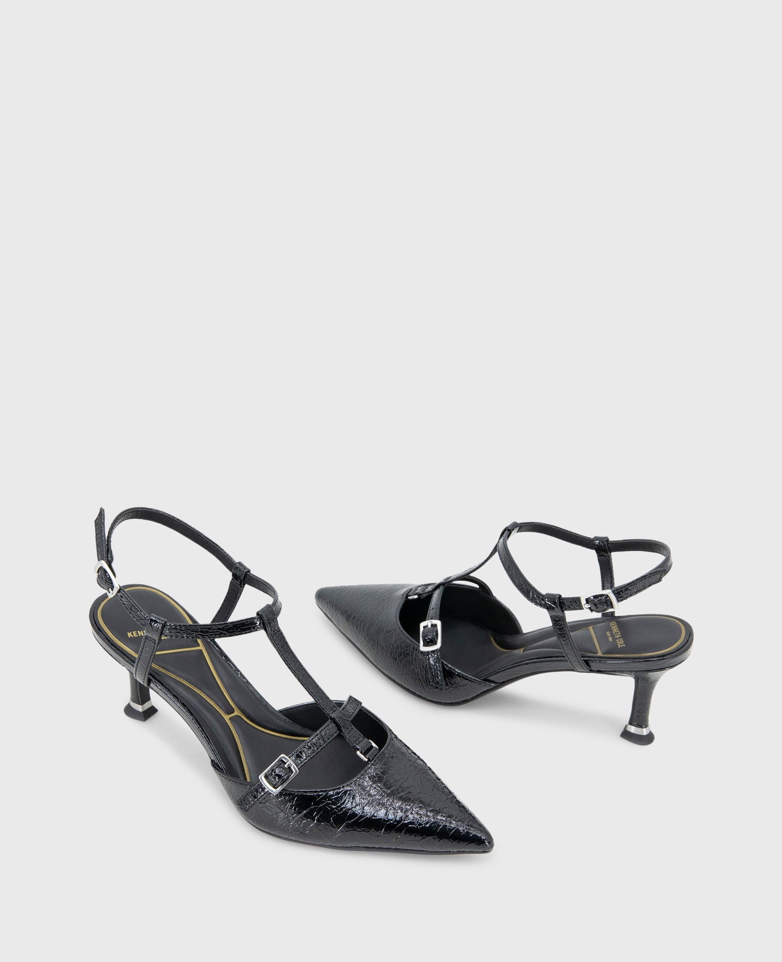 Urka Crinkle Patent Slingback Heel